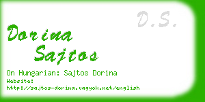 dorina sajtos business card